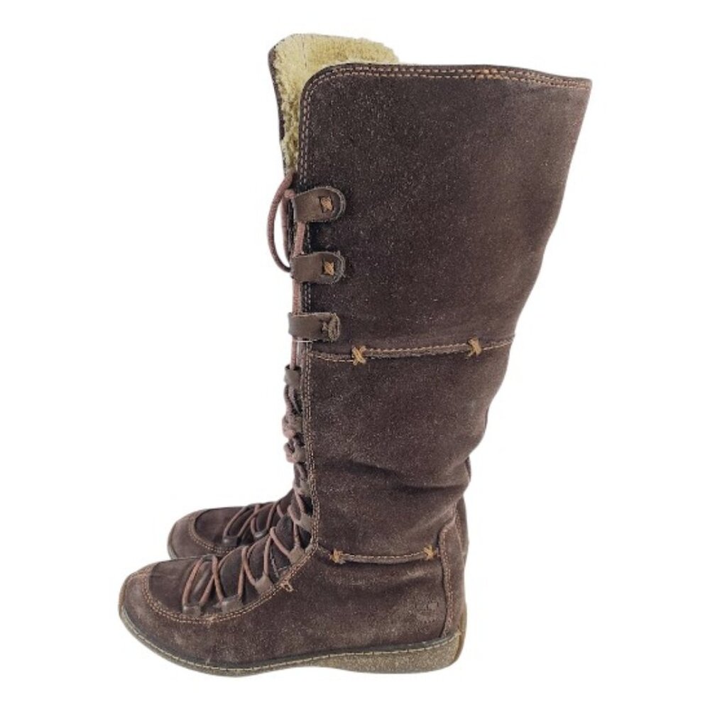 Timberland Women's Brown Moorland Hollace Suede Tall Knee High Winter Boots 7.5